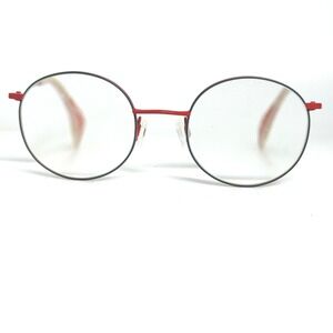 LAFONT ISSY & LA Round Metal Eyeglasses Red 4921 136 CE Made in France 21070‎